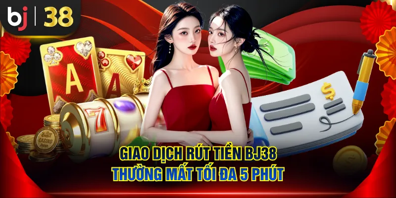 Giao dịch rút tiền BJ38 thường mất tối đa 5 phút